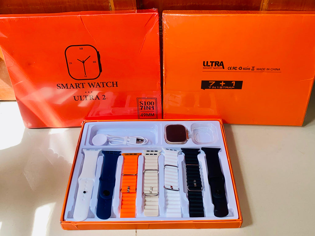 7 Watch Straps New S100 Ultra Smartwatch 2.2HD Amoled Circular Screen ECG Monitoring Reloj inteligente with Protective Case