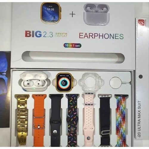 I20 Pro Max Suit Smart Watch, 49mm Protective case, Included Airpods Pro⌚